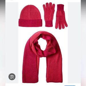 AMAZON ESSENTIALS KNIT BEANIE, SCARF AND GLOVE SET